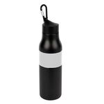 18 Oz. Beckley Stainless Steel Bottle - Black with White