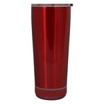 18 OZ. CADENCE STAINLESS STEEL TUMBLER WITH SPEAKER - Metallic Red