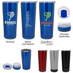 18 OZ. CADENCE STAINLESS STEEL TUMBLER WITH SPEAKER -  