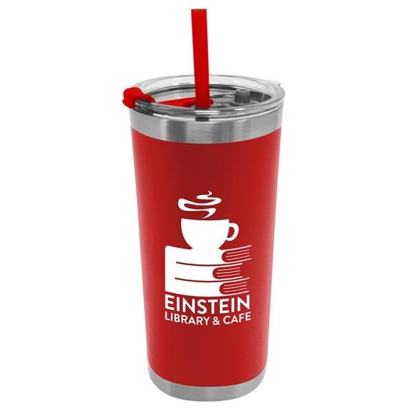 Main Product Image for 18 Oz. Stainless Steel Insulated Straw Tumbler