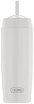 18 oz. Thermos Double Wall Stainless Steel Tumbler with Straw - White
