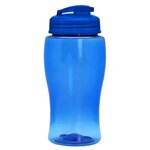 18 oz. Transparent Bottle with Flip Lid - Transparent Blue