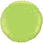 18" Round 3-Color Spot Print Microfoil Balloons - Lime Green