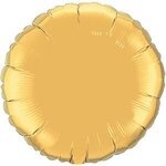 18" Round 3-Color Spot Print Microfoil Balloons - Metallic Gold