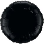 18" Round 3-Color Spot Print Microfoil Balloons - Onyx Black