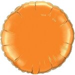 18" Round 3-Color Spot Print Microfoil Balloons - Orange