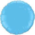 18" Round 3-Color Spot Print Microfoil Balloons - Pale Blue