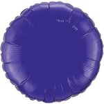 18" Round 3-Color Spot Print Microfoil Balloons - Quartz Purple