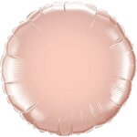 18" Round 3-Color Spot Print Microfoil Balloons - Rose Gold