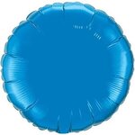 18" Round 3-Color Spot Print Microfoil Balloons - Sapphire Blue