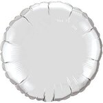 18" Round 3-Color Spot Print Microfoil Balloons - Silver