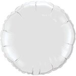 18" Round 3-Color Spot Print Microfoil Balloons - White