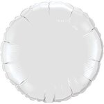 18" Round 3-Color Spot Print Microfoil Balloons - White