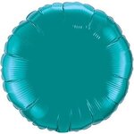 18" Round 4 & 5-Color Spot or Process Print Microfoil Balloon - Teal Blue
