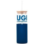 Buy 18oz. Glass Tumbler with Bamboo Lid, Straw & Silicone Sleeve