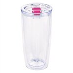 19 Oz. Everest Clarity Tumbler - Clear-fuchsia