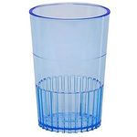 1.5 oz Polystyrene Plastic Shot Glass - Transparent Neon Blue