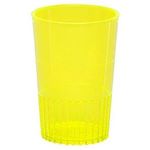 1.5 oz Polystyrene Plastic Shot Glass - Transparent Neon Yellow