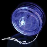 2 3/8" Blue Light Up Glow LED Yo-Yo - Clear-clear
