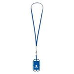 2-In-1 Charging Cable Lanyard With Phone Holder & Wallet - Blue