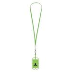 2-In-1 Charging Cable Lanyard With Phone Holder & Wallet - Lime