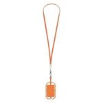 2-In-1 Charging Cable Lanyard With Phone Holder & Wallet - Orange