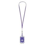 2-In-1 Charging Cable Lanyard With Phone Holder & Wallet - Purple