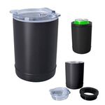 2-In-1 Copper Insulated Beverage Holder And Tumbler - Black