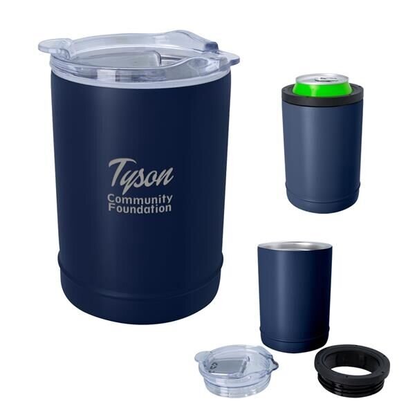 Main Product Image for 2-In-1 Copper Insulated Beverage Holder And Tumbler - Laser