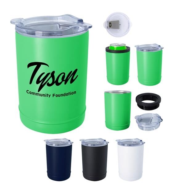 Main Product Image for 2-In-1 Copper Insulated Beverage Holder And Tumbler - Silkscreen