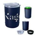 2-In-1 Full Laser Copper Insulated Beverage Holder and Tu... - Navy Blue