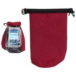 2-Liter Waterproof Gear Bag with Touch-Thru Phone Pocket - Bright Red