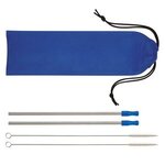 2-Pack Stainless Steel Straw Kit - Royal Blue