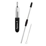 Buy Custom Printed 2-Piece Stainless Steel Straw Kit