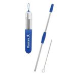 2-Piece Stainless Steel Straw Kit - Royal Blue