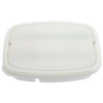 2-Section Lunch Container - White