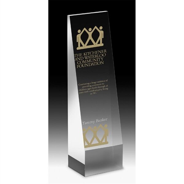 Main Product Image for 6"  - Angled Obelisk Award - Silkscreen