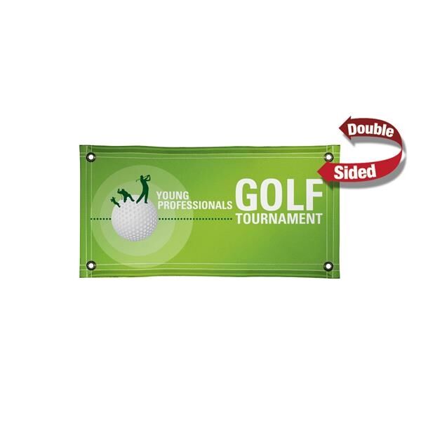 Main Product Image for Vinyl Banner Double-Sided 2' x 4' 18 Oz