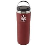 20 oz Himalaya Stainless Steel Bottle with Carrying Handle - Matte Metallic Red