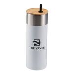 20 oz Stainless Steel Tumbler with Bamboo Lid 