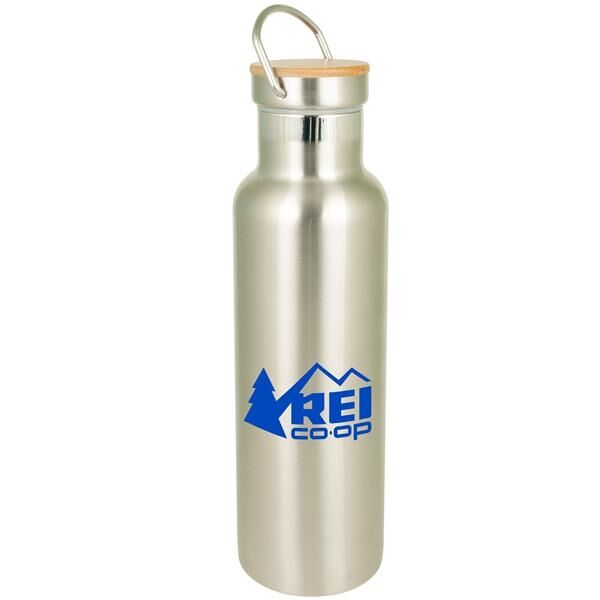 Main Product Image for 20 Oz Bedford Double Walled Stainless Water Bottle With Bamboo L