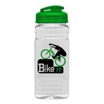 20 Oz. Clear Sports Bottle with USA Flip top lid -  