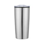 20 Oz. Double Wall Tumbler with Plastic Liner - Silkscreen - Silver