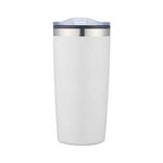 20 Oz. Double Wall Tumbler with Plastic Liner - Silkscreen - White