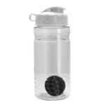 20 oz. Groove Shaker Bottle - Flip Lid - Clear White