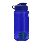 20 oz. Groove Shaker Bottle - Flip Lid - Transparent Blue