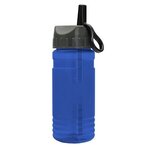 20 oz. Groove Sports Bottle - Ring Straw Lid - Transparent Blue