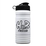20 Oz. Recycled PETE Bottle With Flip Top Lid - Eco White