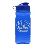 20 Oz. Recycled PETE Bottle With Flip Top Lid - Transparent Blue