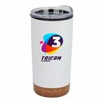 20 oz. Stainless Steel PP Cork Base Tumbler with Clear Lid